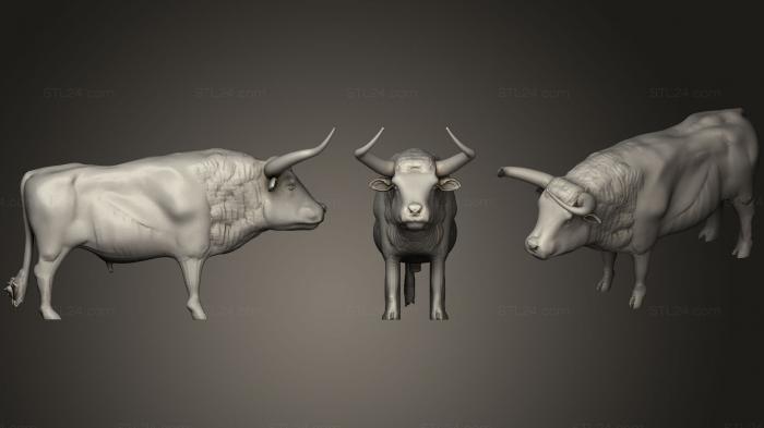 Статуэтки животных (Зубры, STKJ_0714) 3D модель для ЧПУ станка